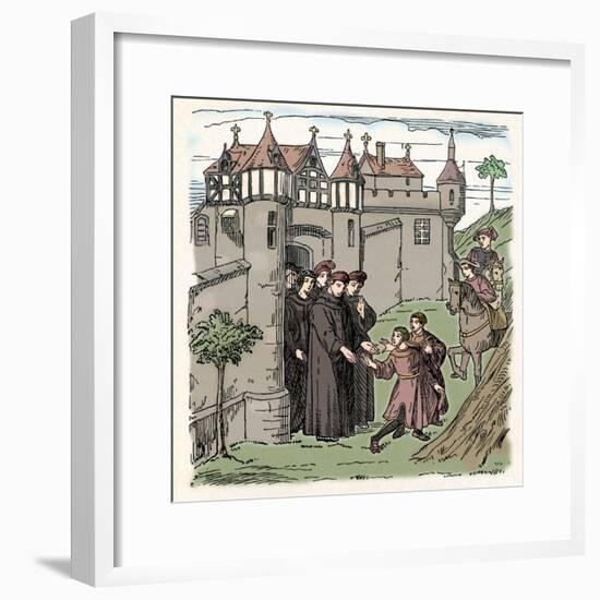 Brothers Polo set out from Constantinople with, Marco for China (c1300), 1912)-Unknown-Framed Giclee Print