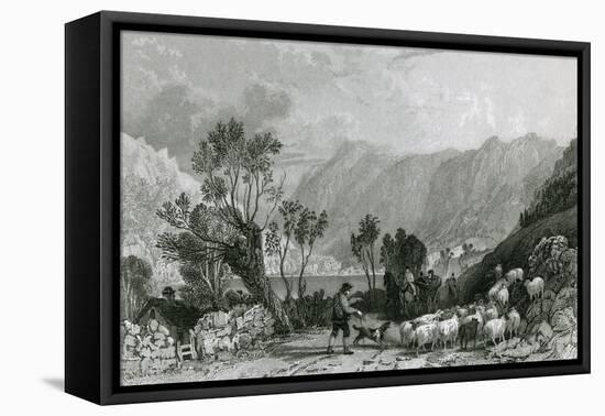 Brothers' Water, Lake District-Thomas Allom-Framed Stretched Canvas