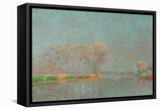 Brouillard sur la Lys-Fog on the river Lys.-Emile Claus-Framed Premier Image Canvas