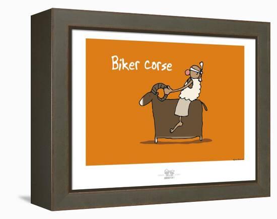 Broutch - Biker corse-Sylvain Bichicchi-Framed Stretched Canvas