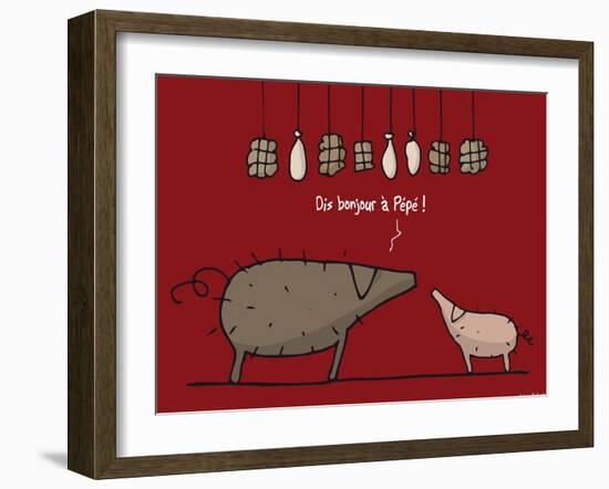 Broutch - Dis bonjour à pépé-Sylvain Bichicchi-Framed Art Print