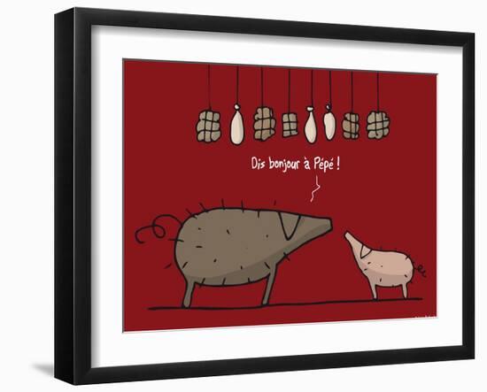 Broutch - Dis bonjour à pépé-Sylvain Bichicchi-Framed Art Print