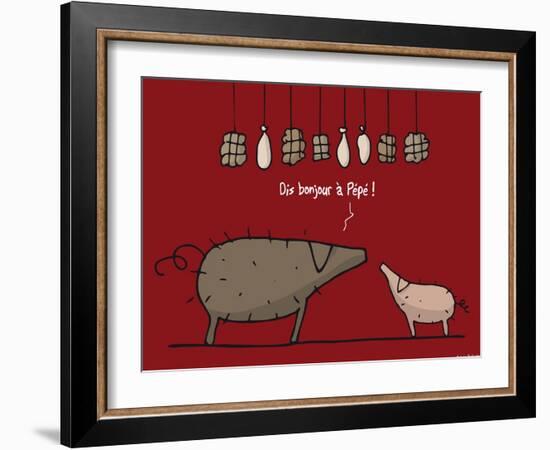 Broutch - Dis bonjour à pépé-Sylvain Bichicchi-Framed Art Print