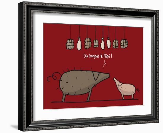 Broutch - Dis bonjour à pépé-Sylvain Bichicchi-Framed Art Print