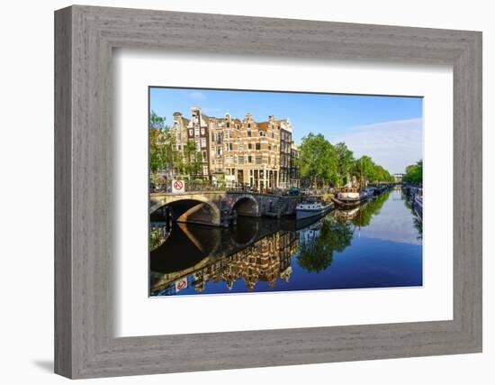 Brouwersgracht Canal, Amsterdam, North Holland, The Netherlands-Fraser Hall-Framed Photographic Print