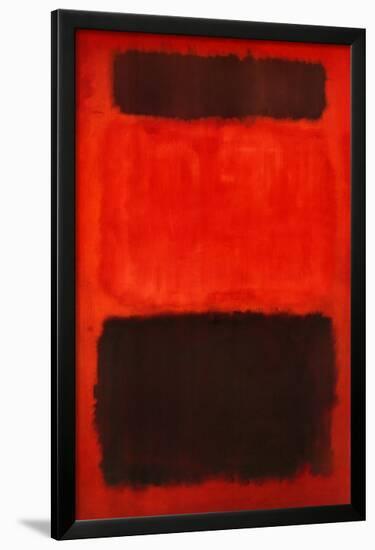 Brown and Black in Reds, 1957-Mark Rothko-Framed Art Print