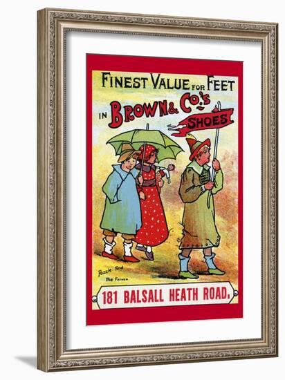 Brown and Co. Shoes Puzzle - Find the Father-null-Framed Art Print