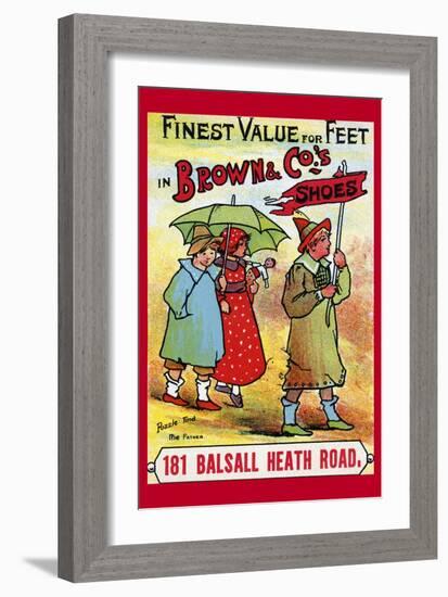 Brown and Co. Shoes Puzzle - Find the Father-null-Framed Art Print