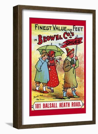 Brown and Co. Shoes Puzzle - Find the Father-null-Framed Art Print