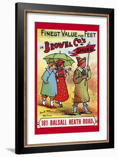 Brown and Co. Shoes Puzzle - Find the Father-null-Framed Art Print