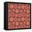 Brown and Orange Doodle Seamless Flower Pattern-nad_o-Framed Stretched Canvas
