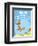 Brown Barbaloots (blue)-Theodor (Dr. Seuss) Geisel-Framed Art Print