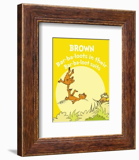 Brown Barbaloots (yellow)-Theodor (Dr. Seuss) Geisel-Framed Art Print