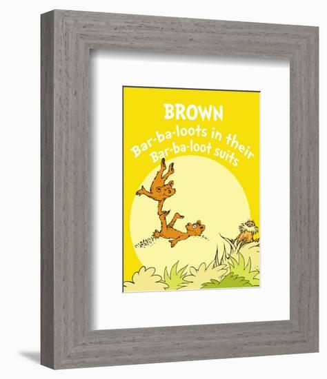 Brown Barbaloots (yellow)-Theodor (Dr. Seuss) Geisel-Framed Art Print