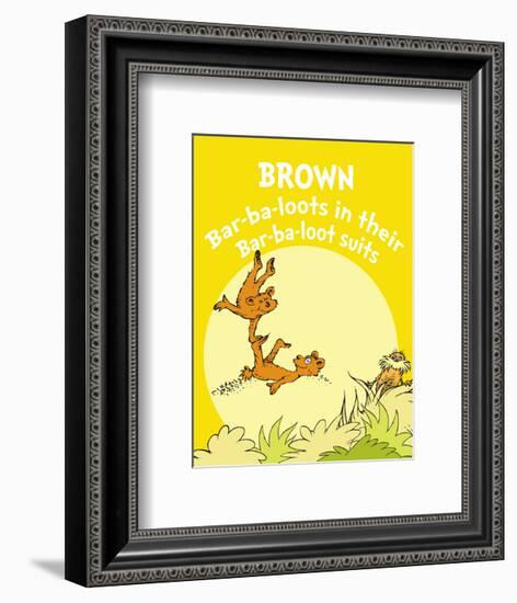 Brown Barbaloots (yellow)-Theodor (Dr. Seuss) Geisel-Framed Art Print