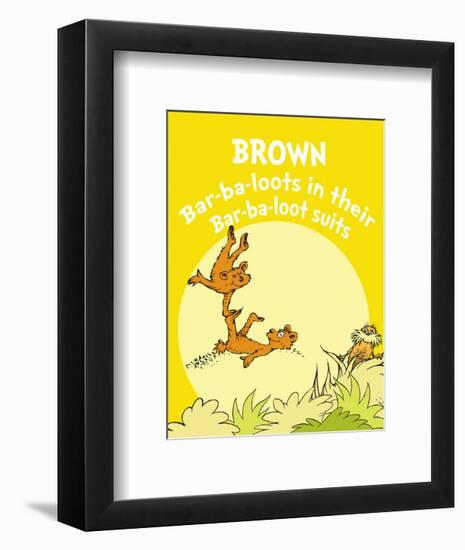 Brown Barbaloots (yellow)-Theodor (Dr. Seuss) Geisel-Framed Art Print