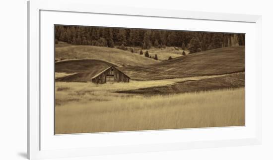 Brown Barn in the Blonde Gra-Don Schwartz-Framed Premium Giclee Print