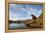 Brown Bear and Mountains, Katmai National Park, Alaska-null-Framed Premier Image Canvas