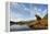 Brown Bear and Mountains, Katmai National Park, Alaska-null-Framed Premier Image Canvas