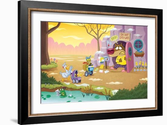 Brown Bear Stumbled from His Den - Turtle-Gary LaCoste-Framed Giclee Print