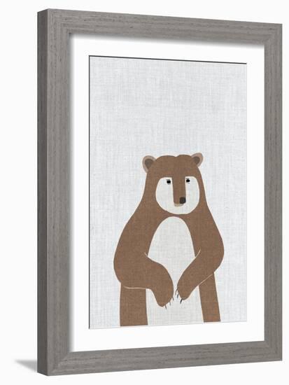 Brown Bear-Annie Bailey Art-Framed Art Print