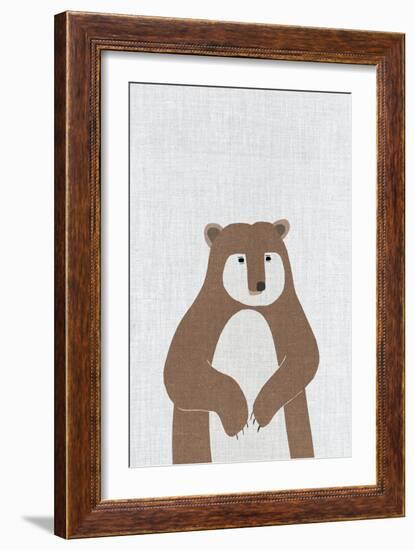 Brown Bear-Annie Bailey Art-Framed Art Print