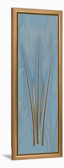 Brown Blue Palm-Albert Koetsier-Framed Stretched Canvas