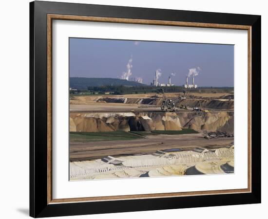 Brown Coal Mining, Bergheim, Near Cologne, Germany-Hans Peter Merten-Framed Photographic Print