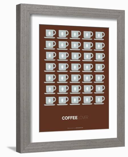 Brown Coffee Poster-NaxArt-Framed Art Print