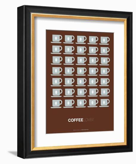 Brown Coffee Poster-NaxArt-Framed Art Print