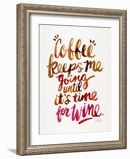 Brown Coffee Wine-Cat Coquillette-Framed Giclee Print