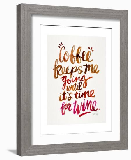 Brown Coffee Wine-Cat Coquillette-Framed Giclee Print