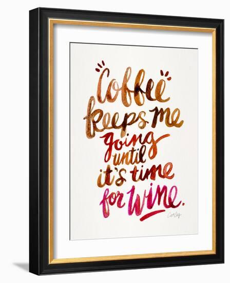 Brown Coffee Wine-Cat Coquillette-Framed Giclee Print