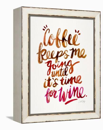 Brown Coffee Wine-Cat Coquillette-Framed Premier Image Canvas