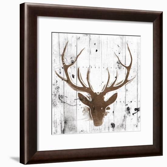 Brown Deer Head-OnRei-Framed Art Print