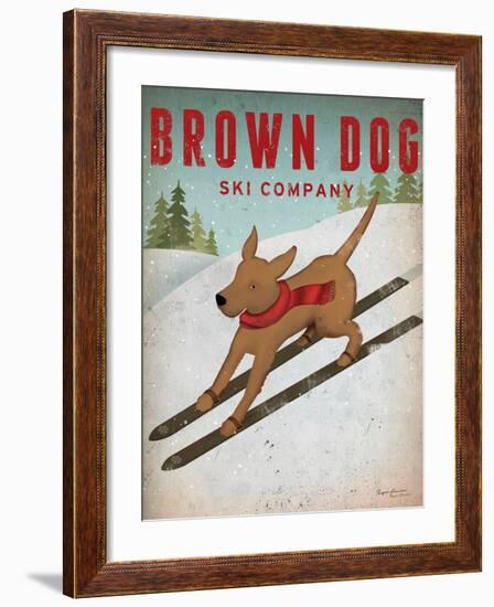 Brown Dog Ski Co-Wild Apple Portfolio-Framed Art Print