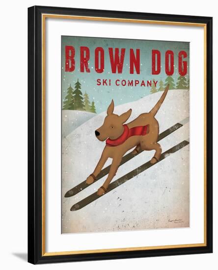 Brown Dog Ski Co-Wild Apple Portfolio-Framed Art Print