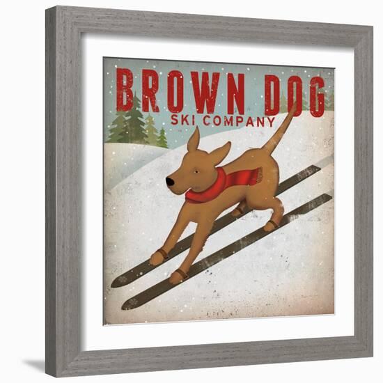 Brown Dog Ski Co-Ryan Fowler-Framed Art Print