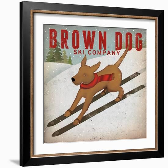 Brown Dog Ski Co-Ryan Fowler-Framed Art Print