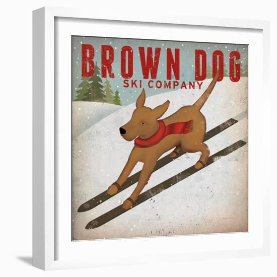 Brown Dog Ski Co-Ryan Fowler-Framed Art Print