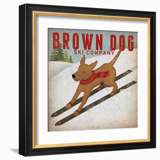 Brown Dog Ski Co-Ryan Fowler-Framed Art Print