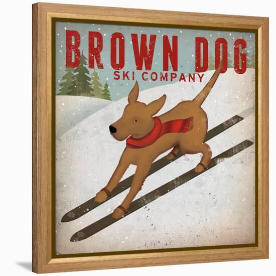 Brown Dog Ski Co-Ryan Fowler-Framed Stretched Canvas