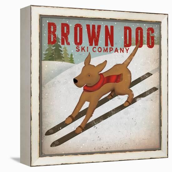 Brown Dog Ski Co-Ryan Fowler-Framed Stretched Canvas