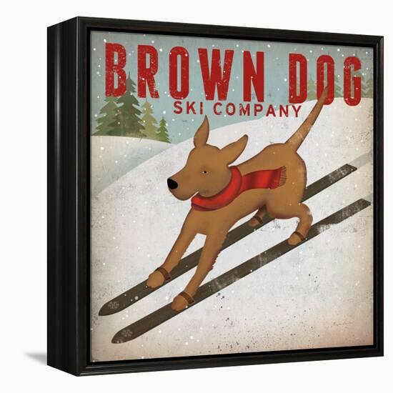 Brown Dog Ski Co-Ryan Fowler-Framed Stretched Canvas