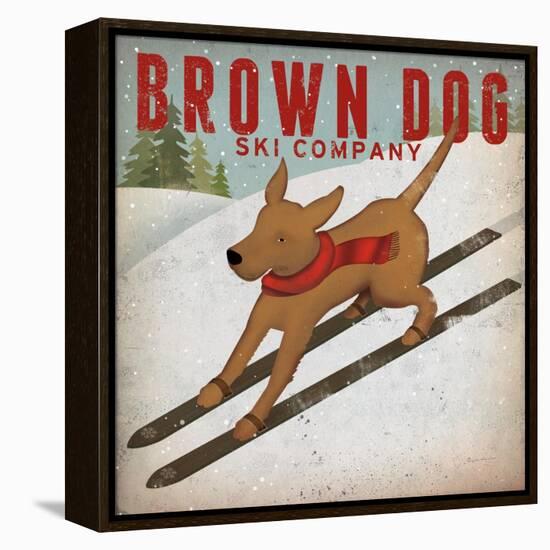 Brown Dog Ski Co-Ryan Fowler-Framed Stretched Canvas