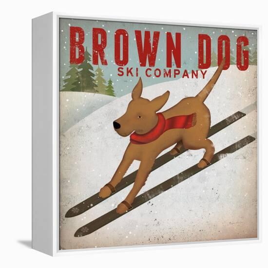 Brown Dog Ski Co-Ryan Fowler-Framed Stretched Canvas