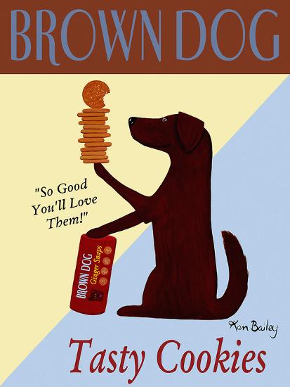 Brown Dog Tasty Cookies-Ken Bailey-Framed Art Print