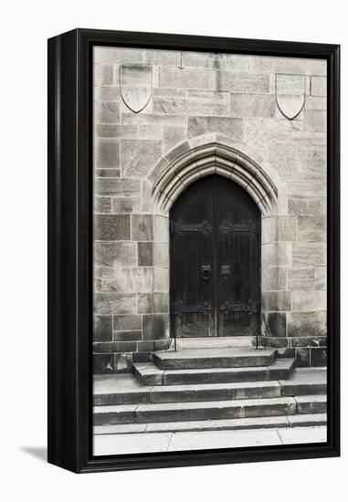 Brown Door-Tracey Telik-Framed Premier Image Canvas