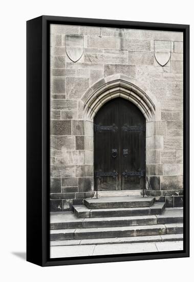 Brown Door-Tracey Telik-Framed Premier Image Canvas