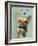 Brown French Bulldog and Butterflies-Fab Funky-Framed Art Print